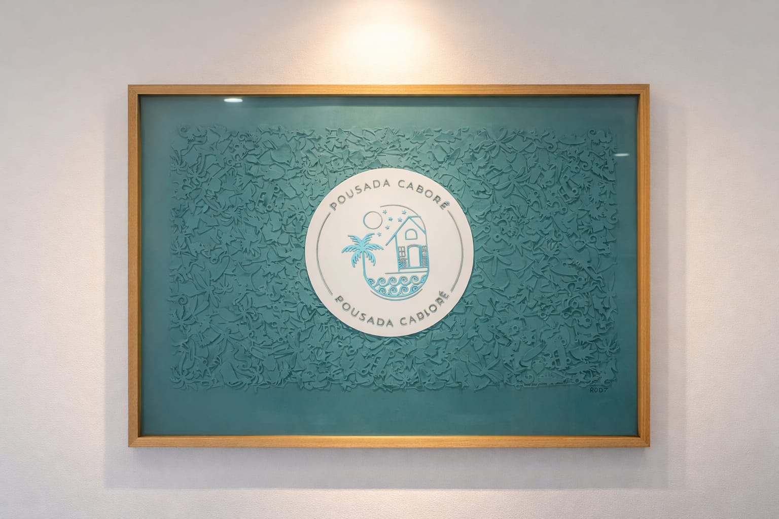 Quadro corporativo sustentável com logotipo personalizado — obra Concept 07 da série de arte corporativa