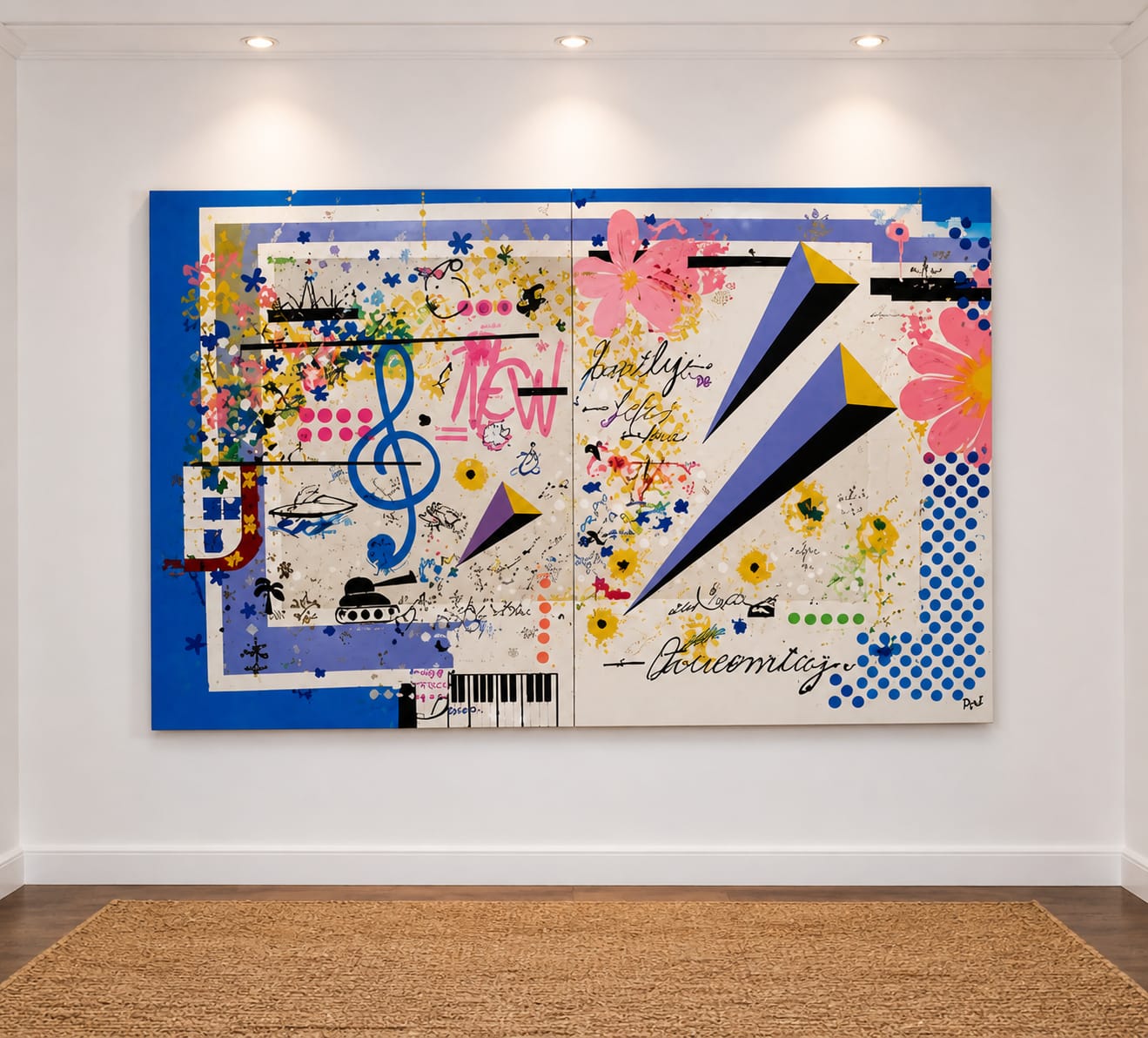 Quadro personalizado contando a história da família do cliente — obra Histórias 06 de Rodney Silva